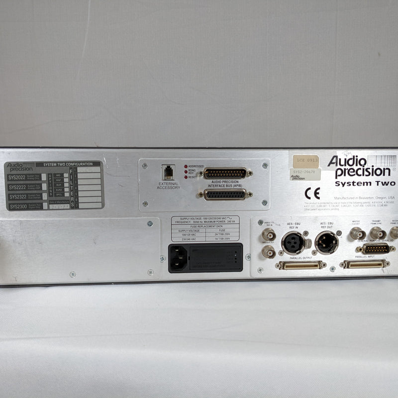 Audio Precision System Two 2322 Analog Signal Generator