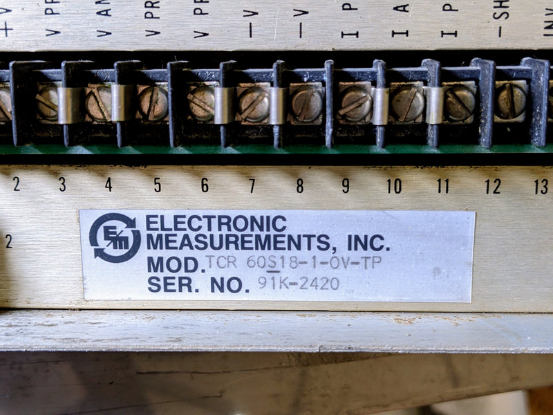 Electronic Measurements TCR 60 S 18-1-0 V-TP Power Supply