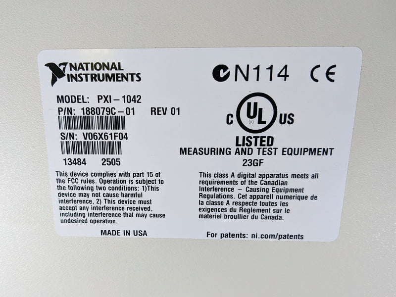 National Instruments NI PXI 1042 Chassis