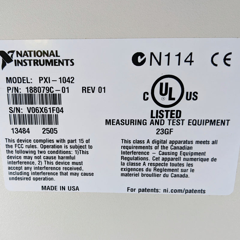 National Instruments NI PXI 1042 Chassis