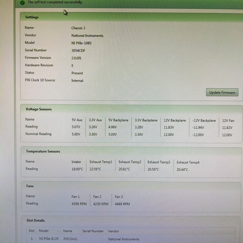 National Instruments NI PXIe 1085 Chassis Mainframe