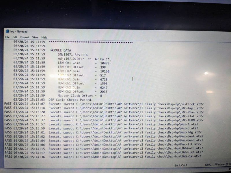 Audio Precision SYS 2722 Audio Analyzer