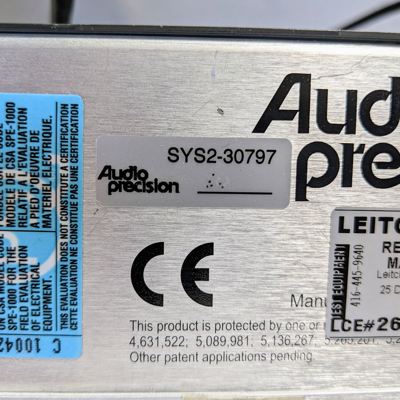 Audio Precision SYS 2722 Audio Analyzer