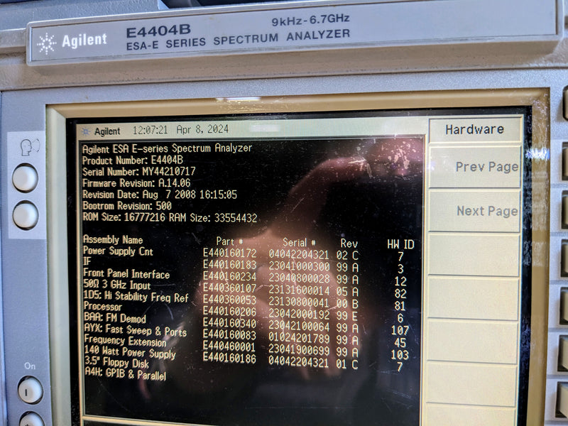 Agilent E 4404 B Spectrum Analyzer