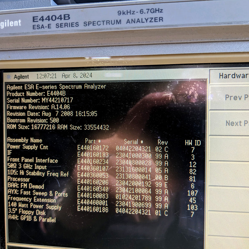 Agilent E 4404 B Spectrum Analyzer