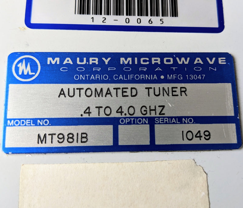 Maury Microwave MT 981 B Automated Tuner