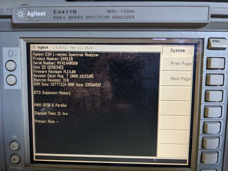 Agilent E 4411 B Spectrum Analyzer