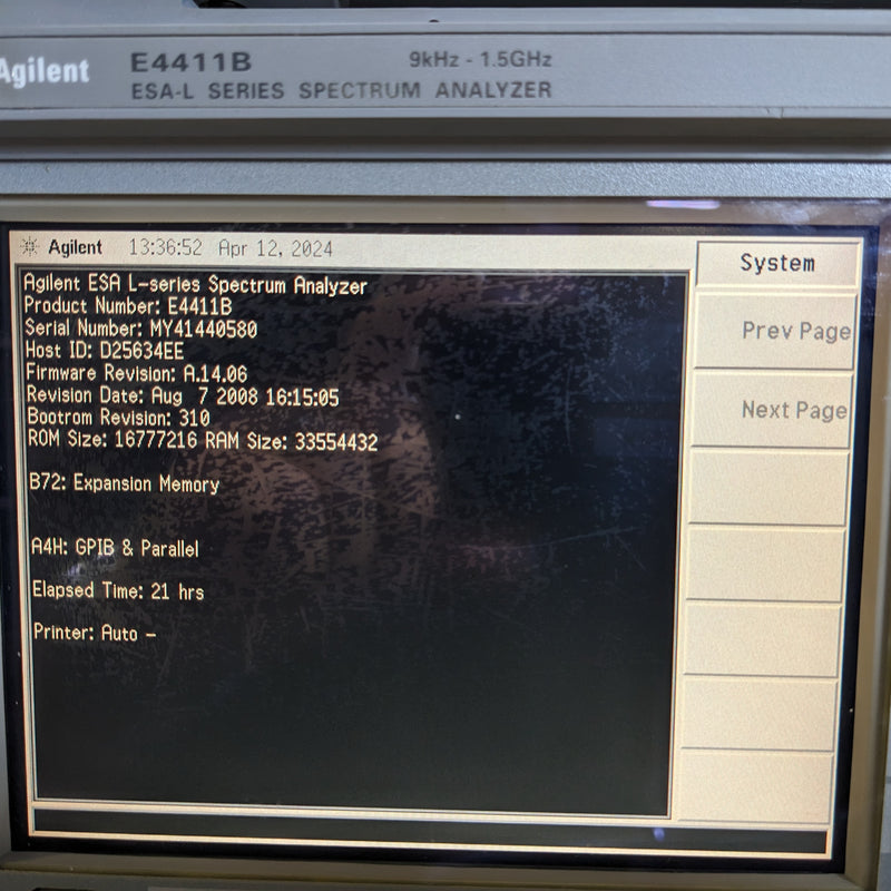 Agilent E 4411 B Spectrum Analyzer