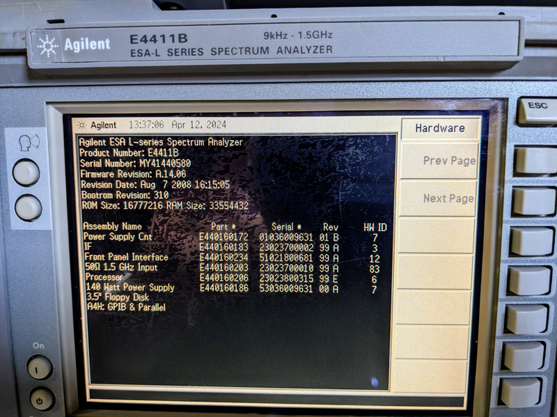 Agilent E 4411 B Spectrum Analyzer