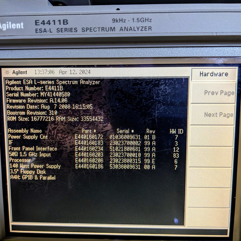 Agilent E 4411 B Spectrum Analyzer