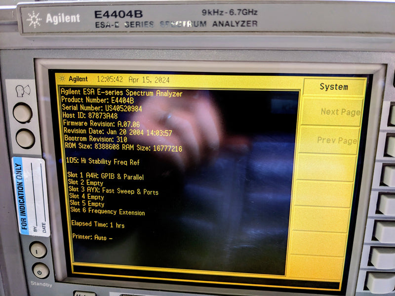 Agilent E 4404 B Spectrum Analyzer