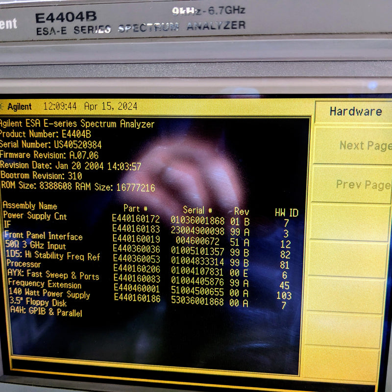 Agilent E 4404 B Spectrum Analyzer