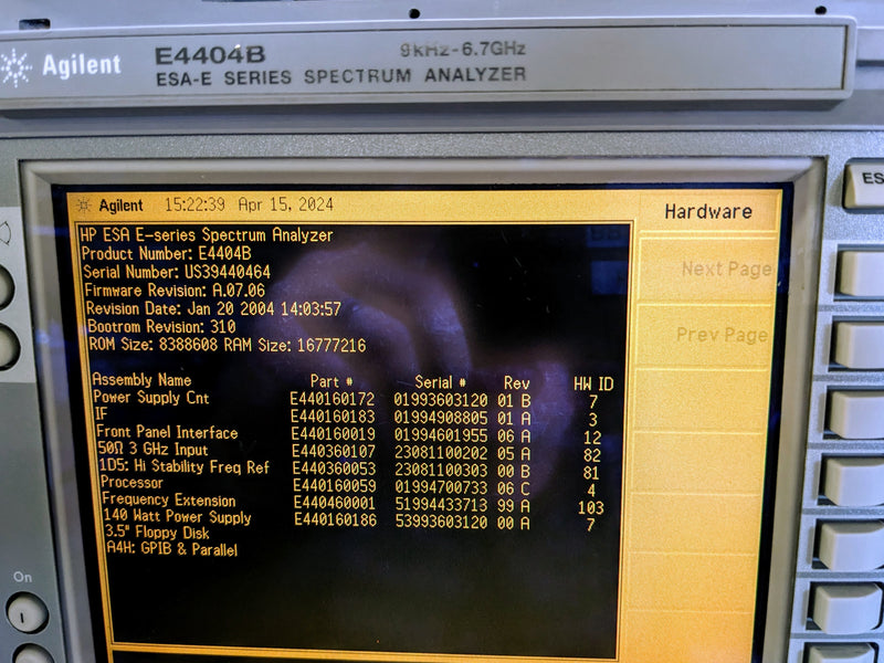 Agilent E 4404 B Spectrum Analyzer