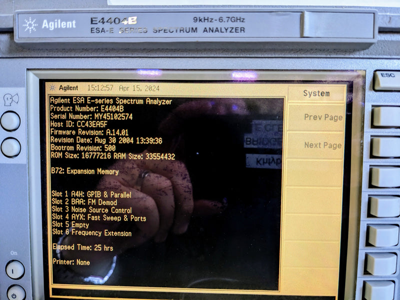 Agilent E 4404 B Spectrum Analyzer