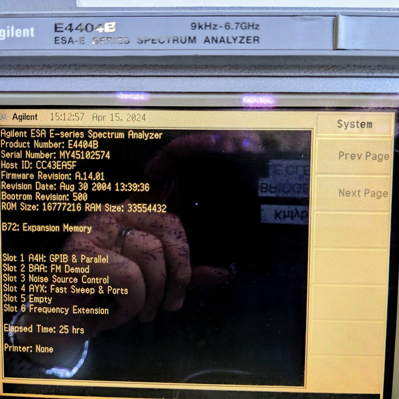 Agilent E 4404 B Spectrum Analyzer