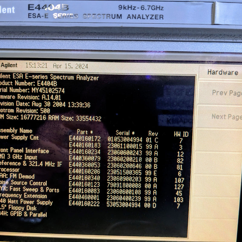 Agilent E 4404 B Spectrum Analyzer