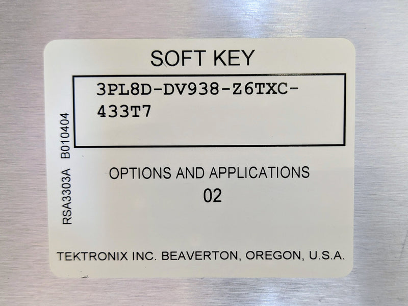 Tektronix RSA 3303 A Real Time Spectrum Analyzer