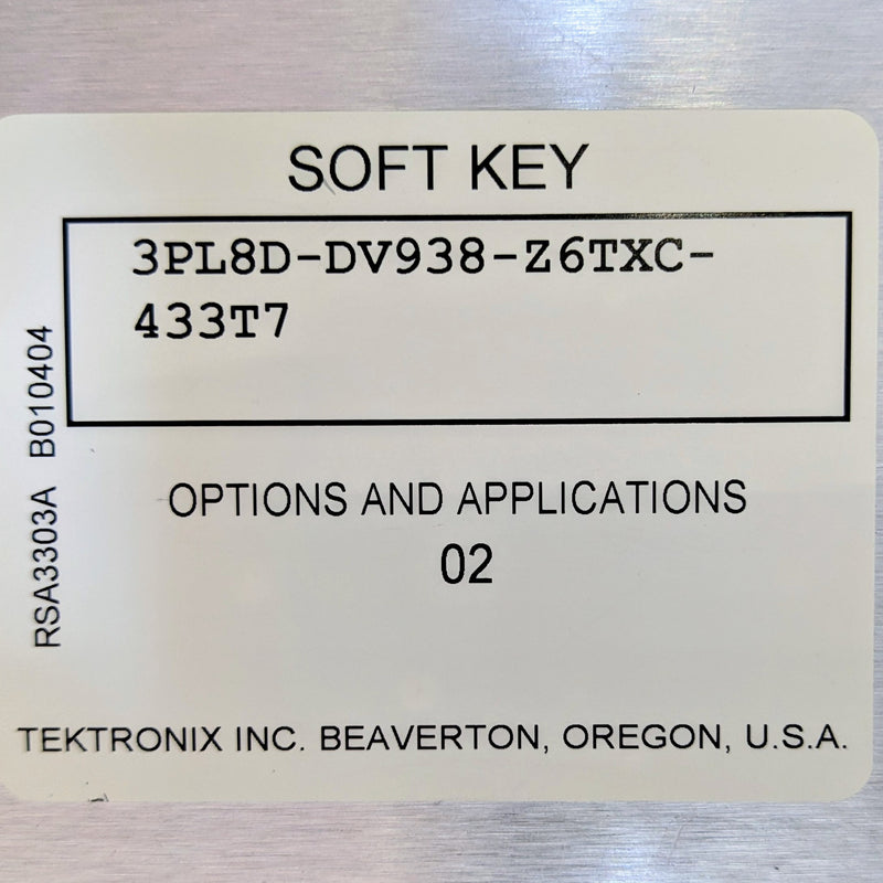 Tektronix RSA 3303 A Real Time Spectrum Analyzer