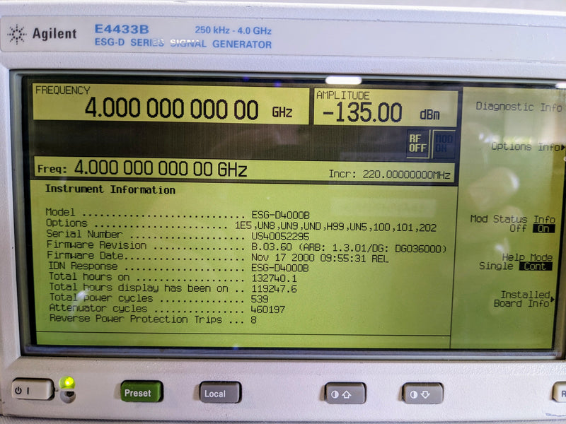 Agilent E 4433 B ESG-D Series Signal Generator