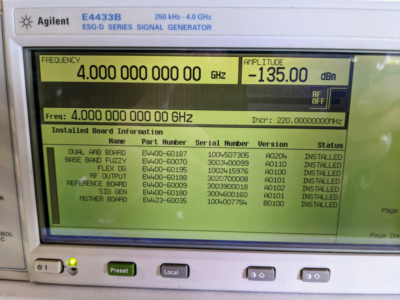 Agilent E 4433 B ESG-D Series Signal Generator