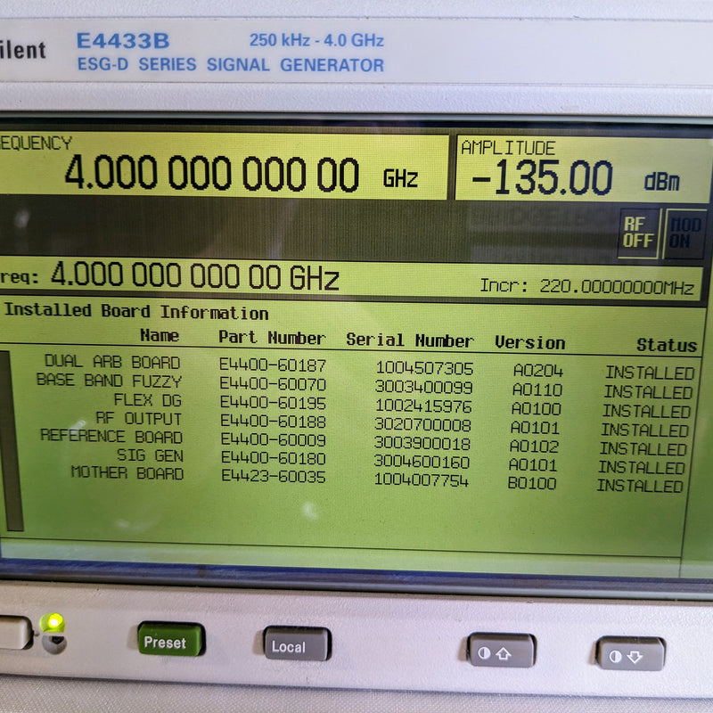 Agilent E 4433 B ESG-D Series Signal Generator