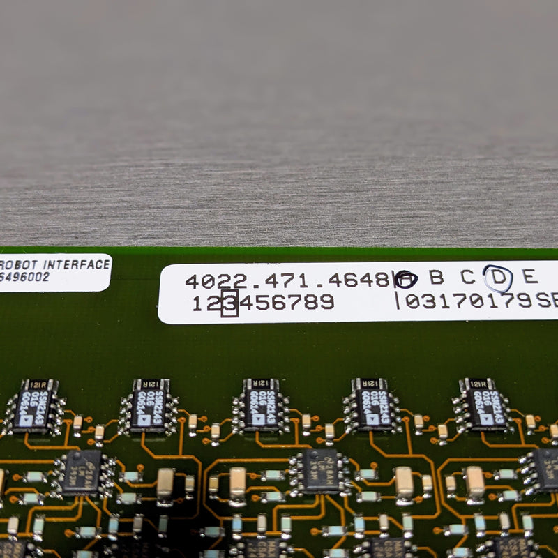 ASML 4022.471.4648 Robot Interface Card