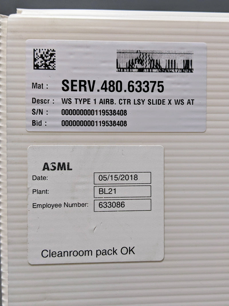 ASML SERV.480.63375 Type 1 AIRB. CTR. LSY Slide X WS AT