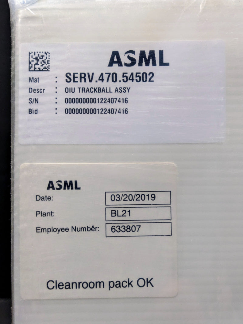 ASML SERV.470.54502 ASML OIU Trackball Assembly