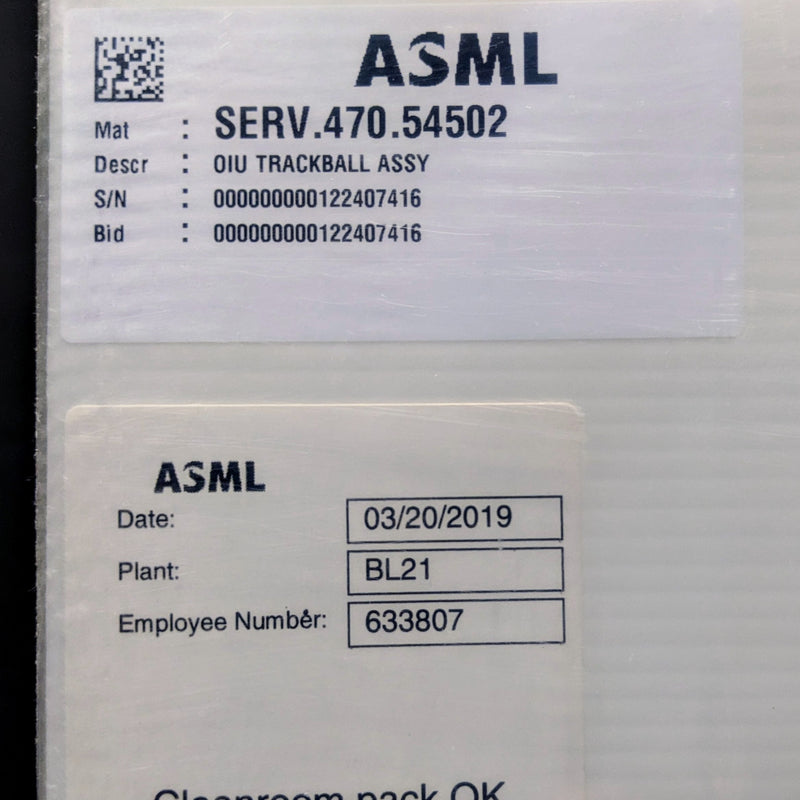 ASML SERV.470.54502 ASML OIU Trackball Assembly