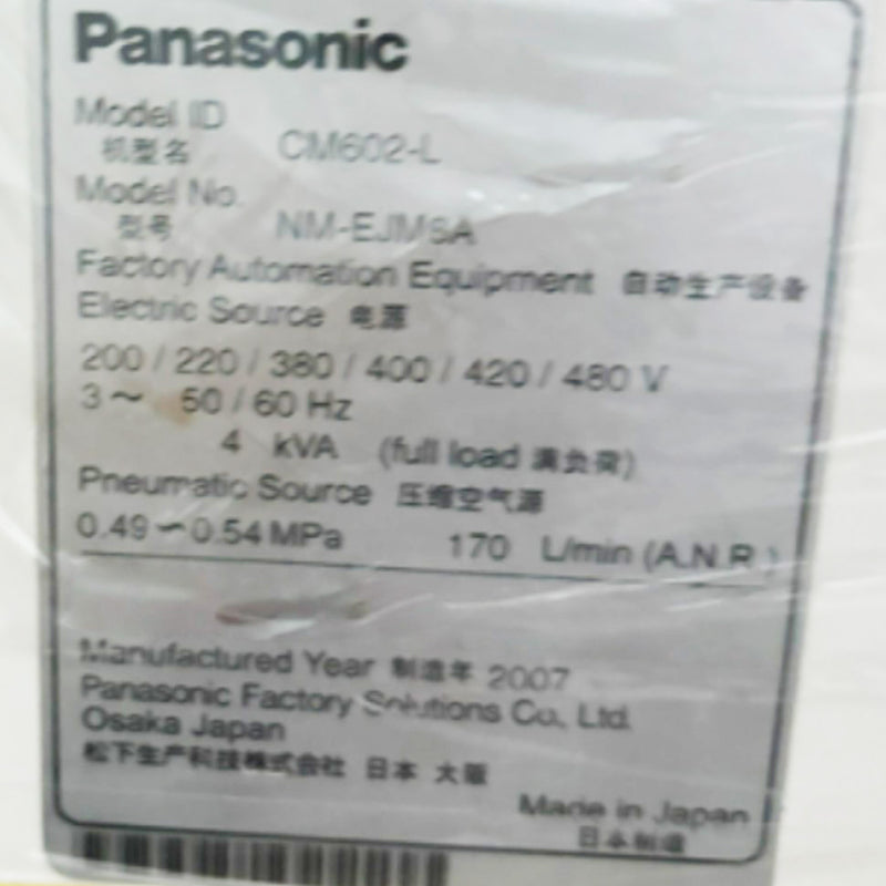 Panasonic CM 602 L Mounter