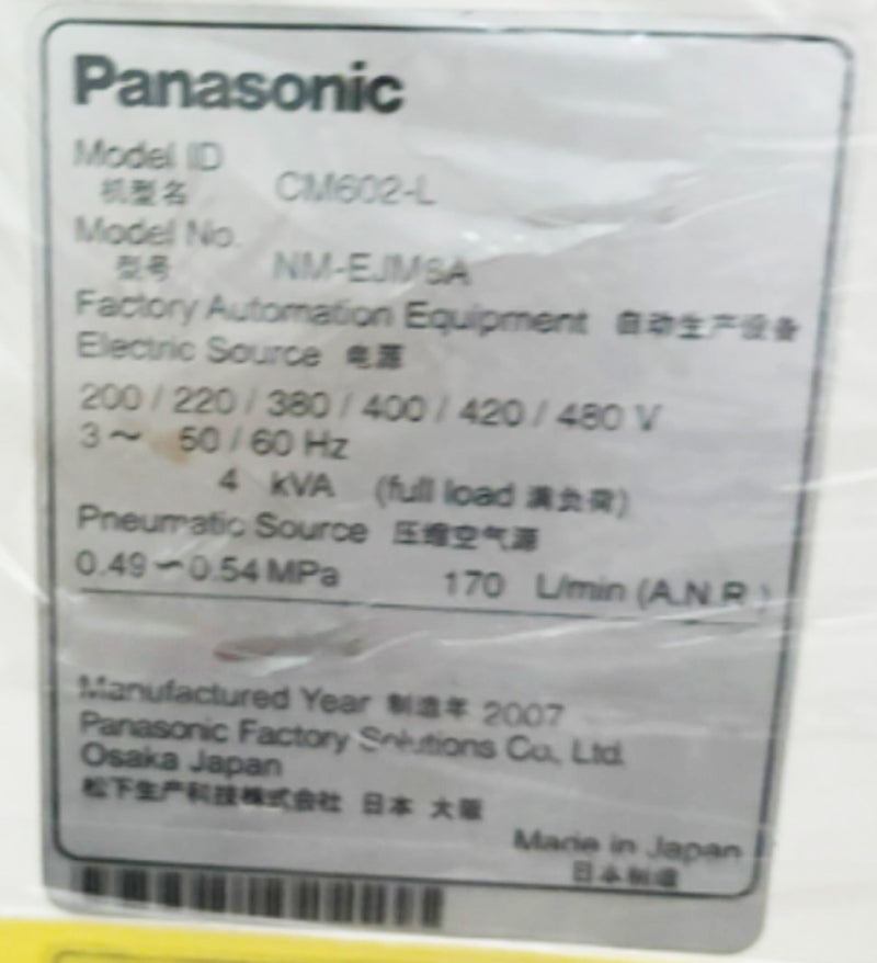 Panasonic CM 602 L Mounter