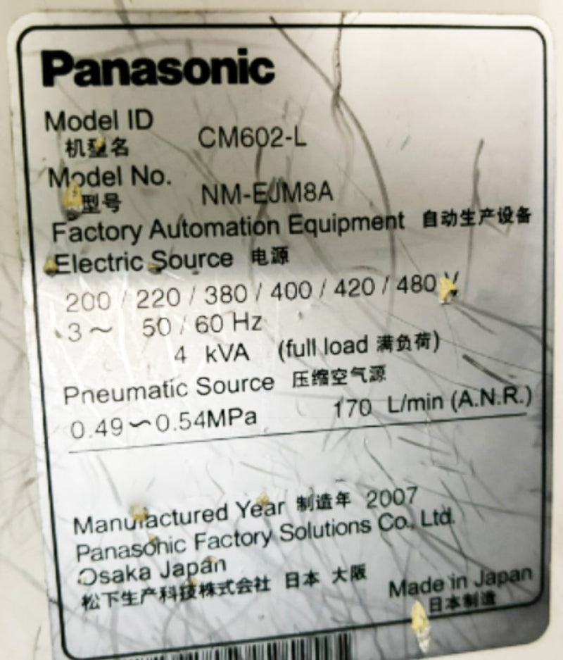 Panasonic CM 602 L Mounter