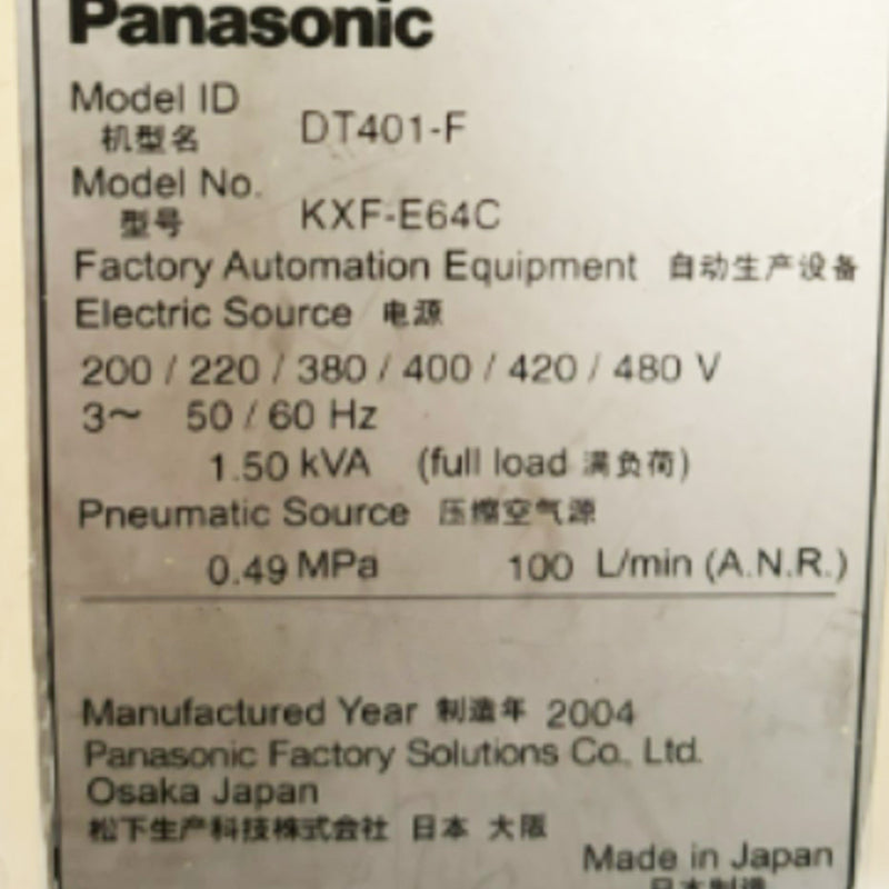 Panasonic DT 401 F Placement Machine