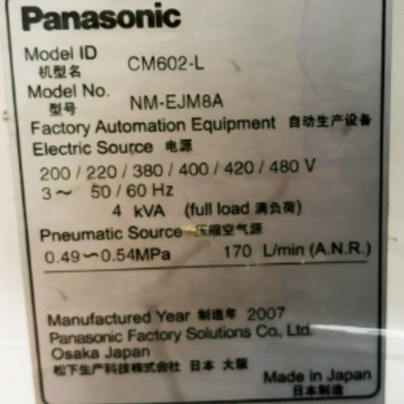 Panasonic CM 602 L Mounter