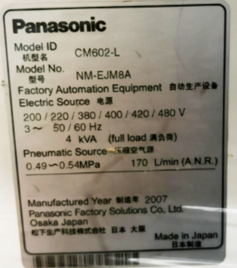 Panasonic CM 602 L Mounter