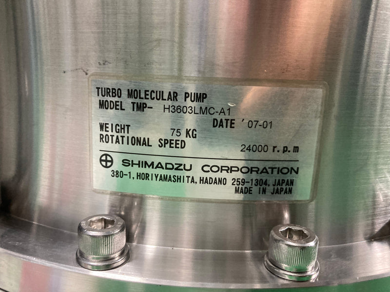 Shimadzu TMP H 3603 LMC A 1 Turbo Pump