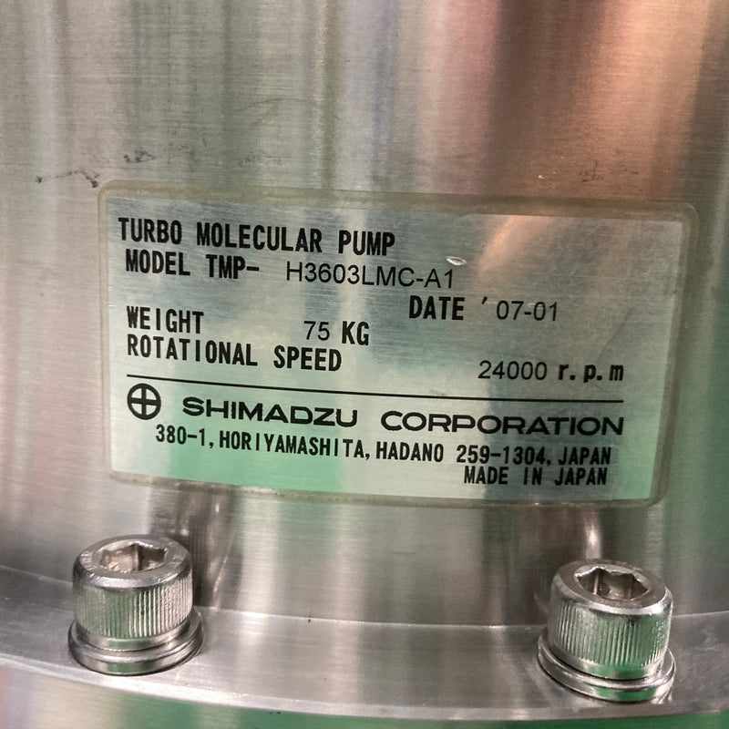 Shimadzu TMP H 3603 LMC A 1 Turbo Pump