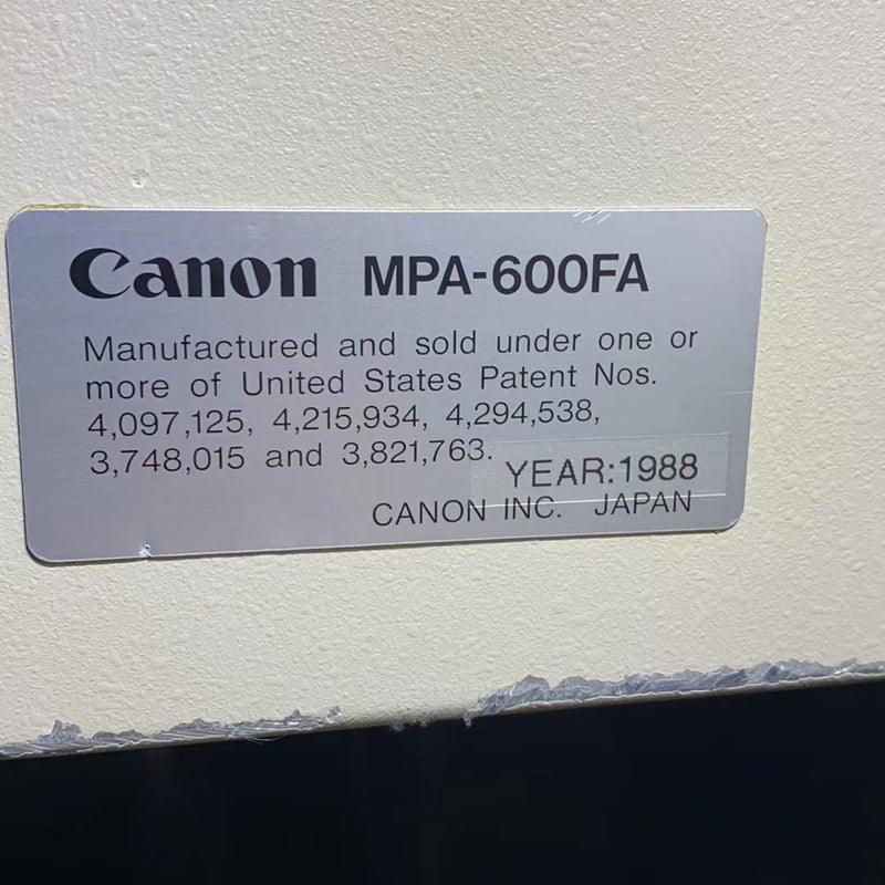 Canon MPA 600 FA Mask Aligner