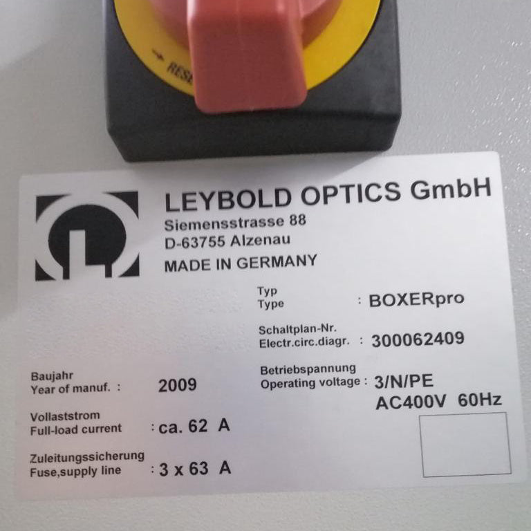 Leybold Boxer Pro Coater