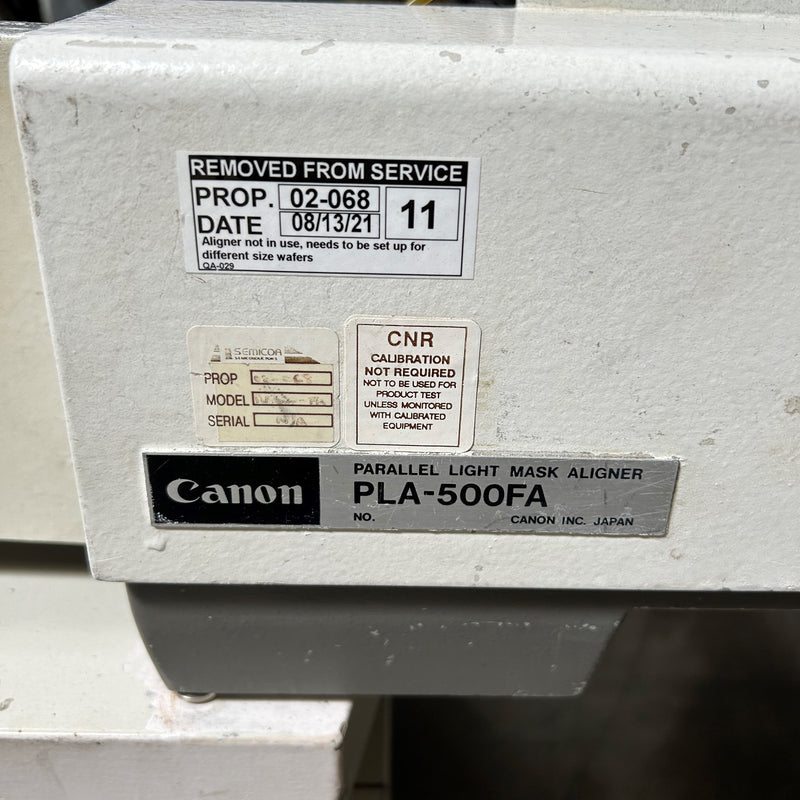 Canon PLA 500 FA Mask Aligner