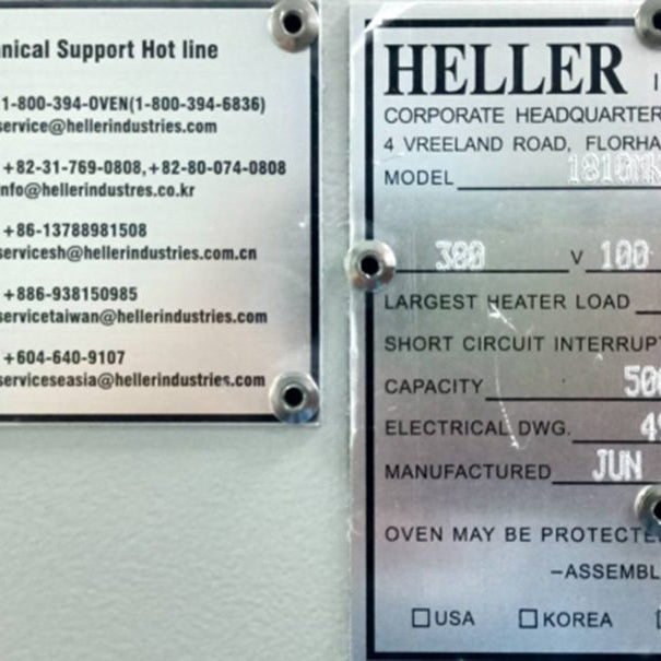 Heller 1810 Reflow Oven