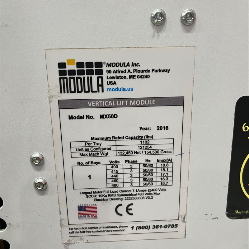 Modula MX 50 D Vertical Storage Unit