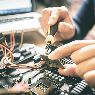 Using soldering iron on electronics