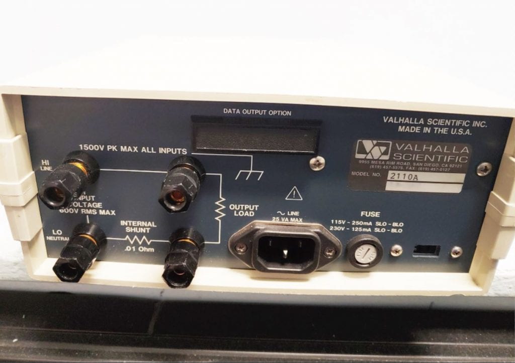 Valhalla Scientific-2100 A-Digital Power Analyzer & Power Factor Meter-52437 For Sale