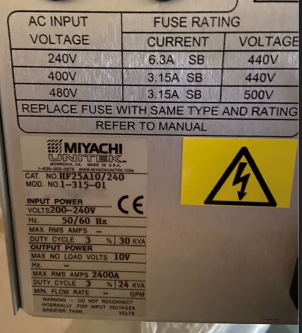 Unitek / Miyachi-HF 25-DC Resistance Welder-54233 For Sale