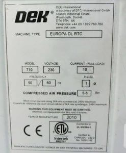 Check out Dek-Europa DL RTC-Screen Printer-54607