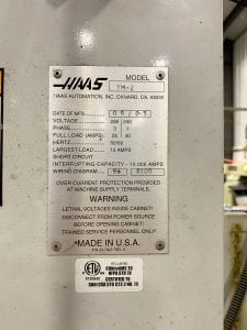 Haas-TM 2-Mill-55146 Refurbished