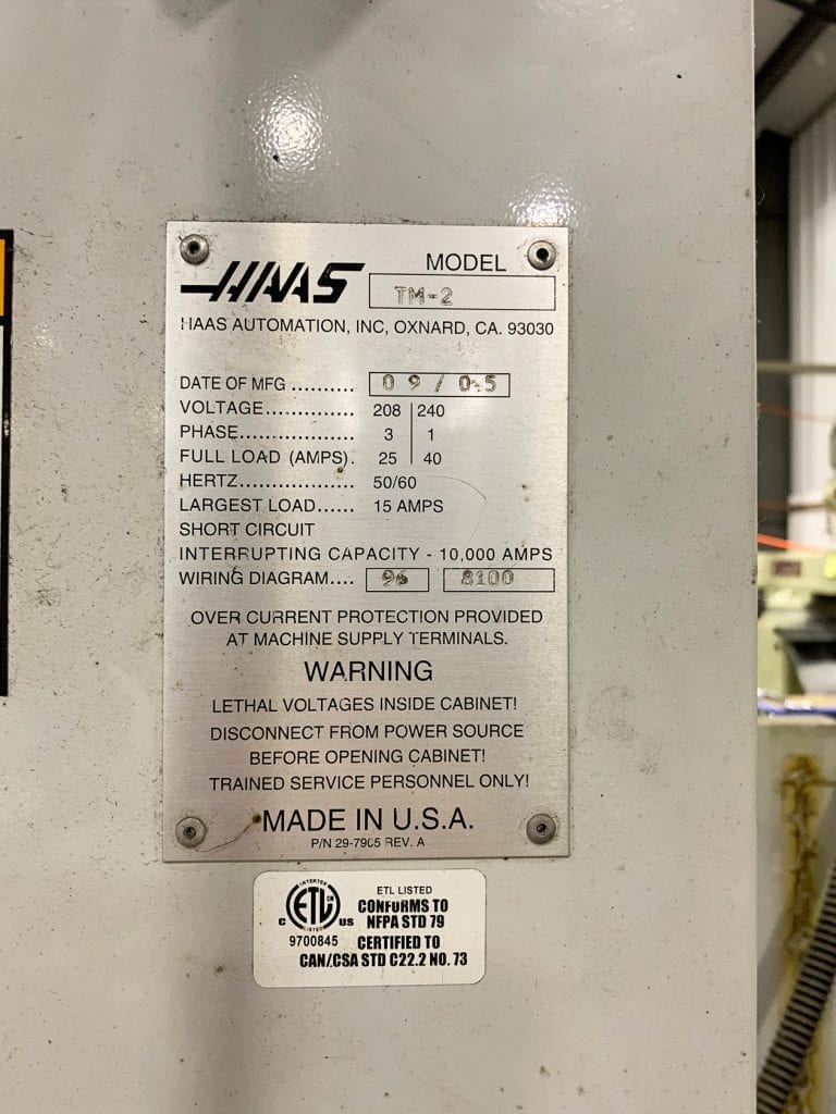 Haas-TM 2-Mill-55146 Refurbished