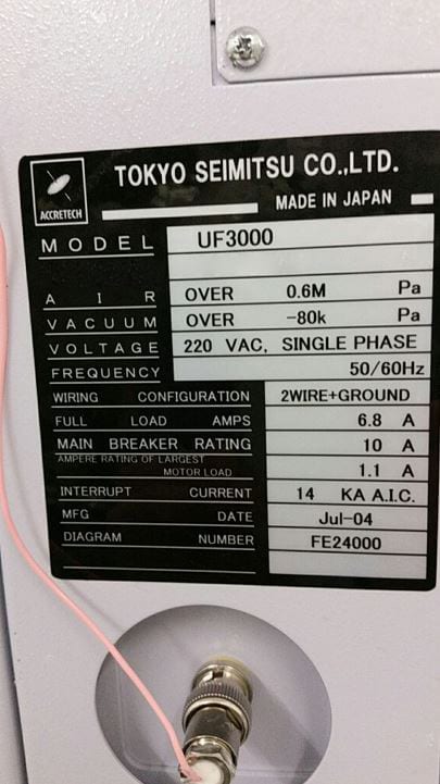 Accretech / TSK-UF 3000-Prober-56313 For Sale