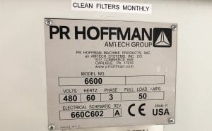 PR Hoffman 6600 Polisher 58097 For Sale